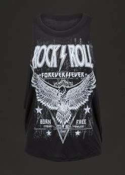 Pretty Attitude Black Label Rock'n'Roll Forever Loose Fit Tank Top