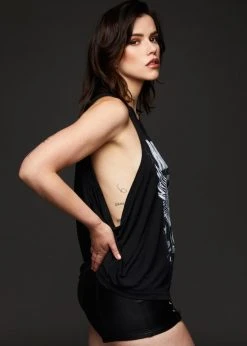 Pretty Attitude Black Label Rock'n'Roll Forever Loose Fit Tank Top