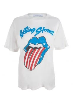 White Label Rolling Stones Stars And Stripes Oversized Band Tee By Daydreamer LA