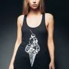 Pretty Attitude Summer Goth Ice Cream Skull Tank Top Black Label