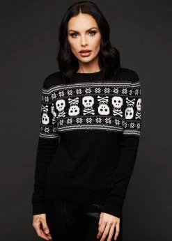 Pretty Attitude Bad To The Bone Skull Ugly Christmas Sweater