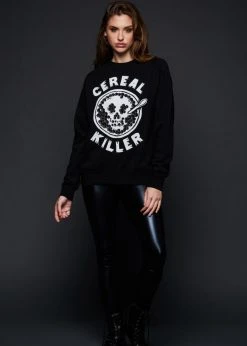 Pyknic Cereal Killer Skull Sweatshirt Black Label