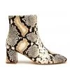 White Label Cocoa Snakeskin Animal Print Ankle Boot By Matisse