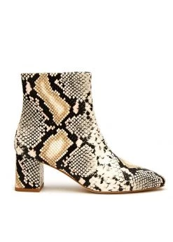 White Label Cocoa Snakeskin Animal Print Ankle Boot By Matisse