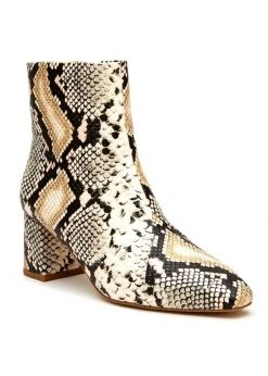 White Label Cocoa Snakeskin Animal Print Ankle Boot By Matisse